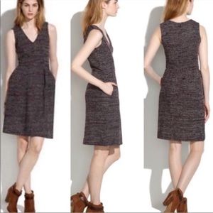 Madewell Knit Knot Twill Terrace Maroon Sleeveless Dress Size Small